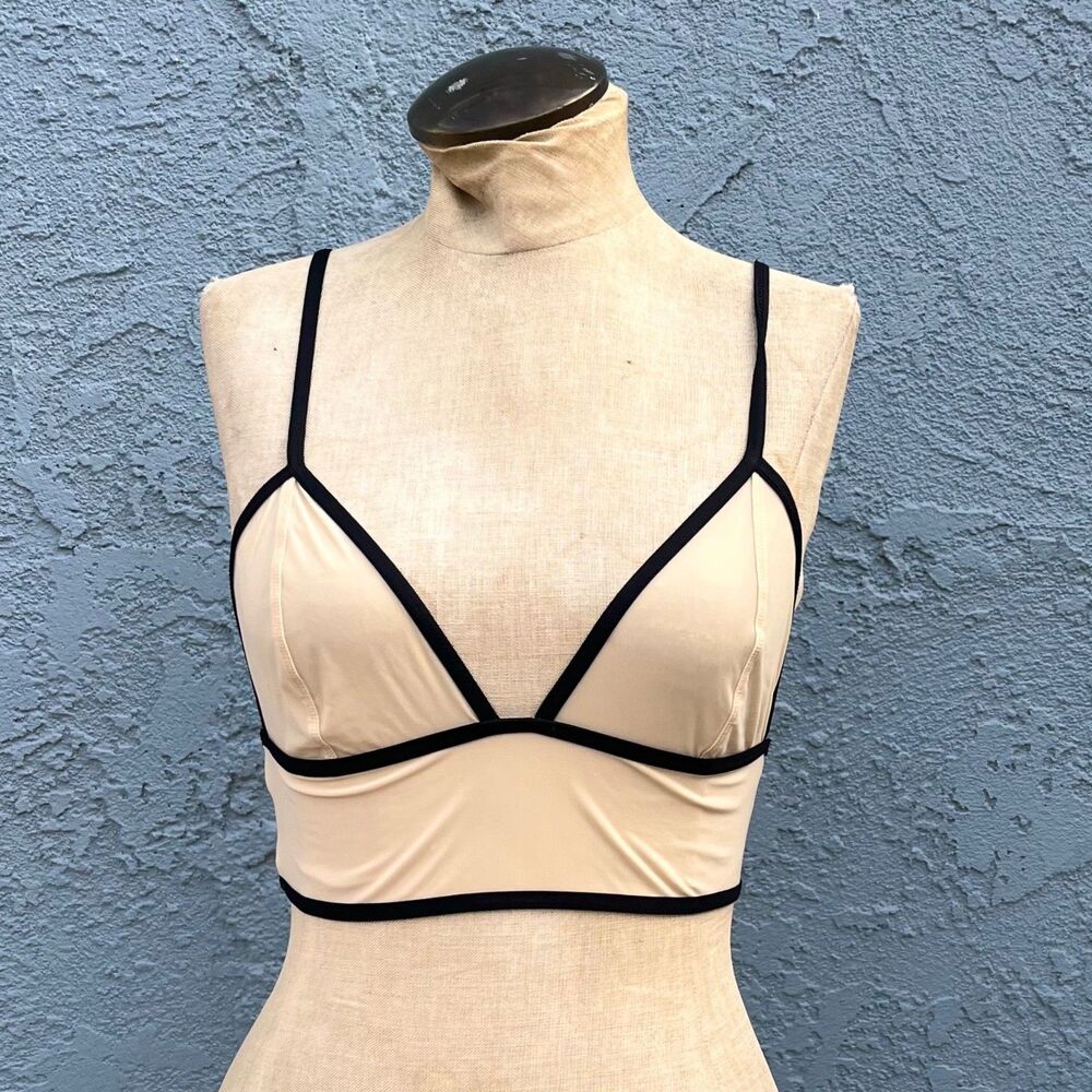 Ganni Bra Modern Beige Size Medium Bralette